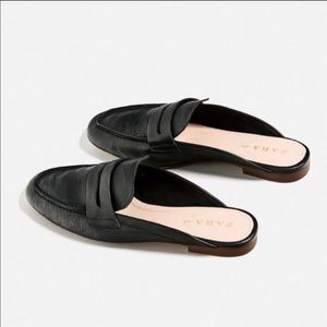 Zara TRF loafer mules - black sz 8 or 38